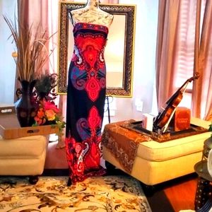 Strapless Bohemian Dress